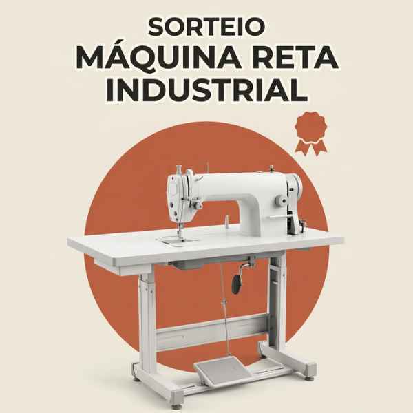 Máquina de costura reta industrial que será sorteada